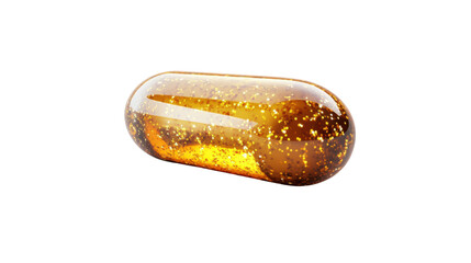 Medical supplement capsule transparent background