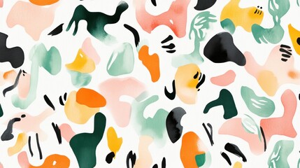 Abstract watercolor shapes pattern, design, background, texture, website