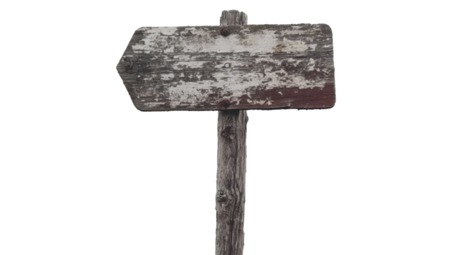 Wooden plank sign transparent background