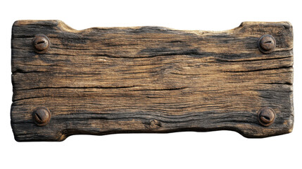 Wooden plank sign transparent background