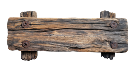 Wooden plank sign transparent background
