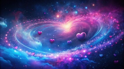 Cosmic Heartscape  A Galaxy of Love and Stardust