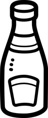 Sauce bottle doodle vector icon and illustration