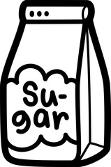 Sugar doodle vector icon and illustration