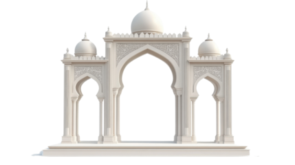 Minimal Islamic arch transparent background