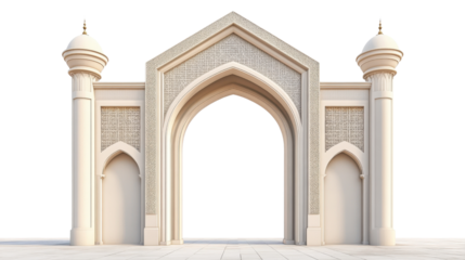 Minimal Islamic arch transparent background