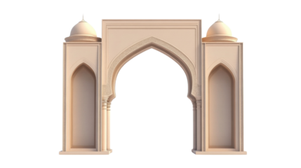 Minimal Islamic arch transparent background