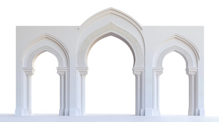 Fototapeta premium Minimal Islamic arch transparent background
