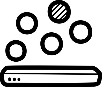 Scatter plot doodle vector icon and illustration