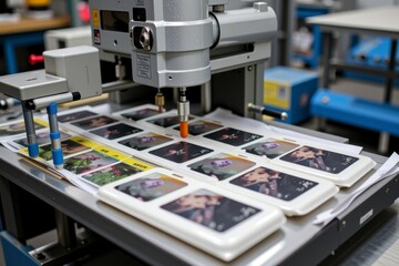 Automated Photo Printing Machine Producing Personalized ID Cards with Images