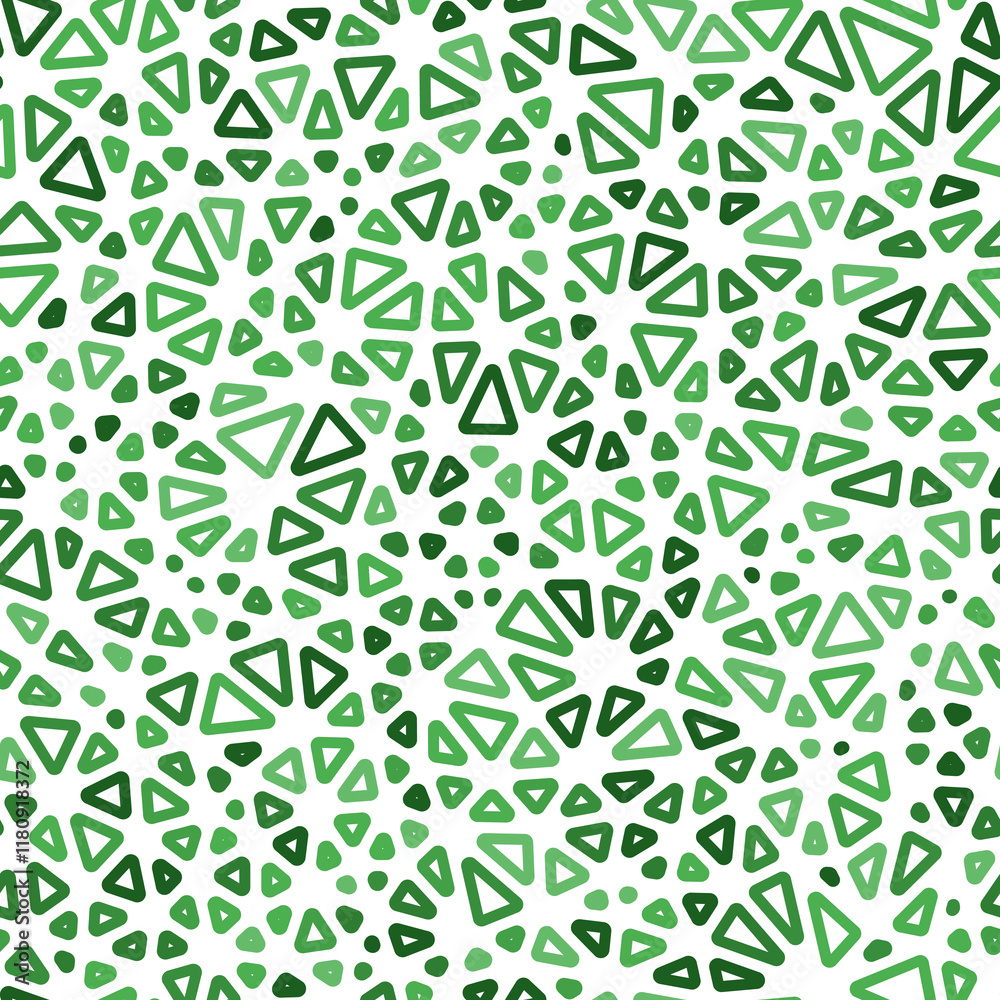 Poster vector seamless pattern. small triangles size. mono tone style. rounded triangles outlined. repeatab