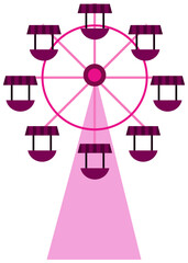 ferris wheel vector illustration.
ferris wheel colorful element.
carnival ride vector.