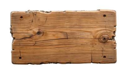 Rustic wooden signboard transparent, perfect for adding your text or design.