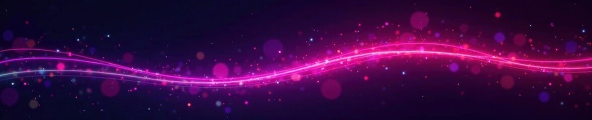 Obraz premium Dark, abstract neon light texture; glowing lines on black background, technology, abstract art, template