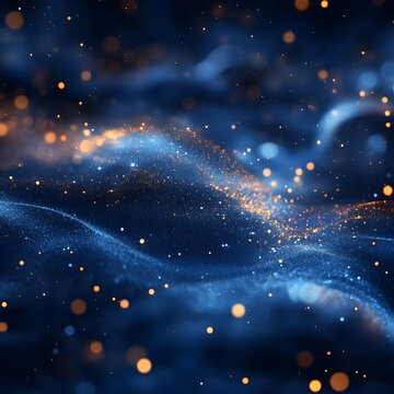 astract background dark blue with glitter 