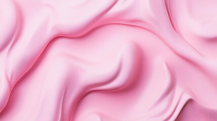 Fototapeta premium Abstract Pink Fabric Draped Softly Elegant Waves