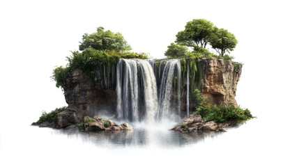 Naklejka premium Waterfall transparent background