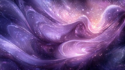 Cosmic Nebula: A Celestial Tapestry of Purple and Pink Hues
