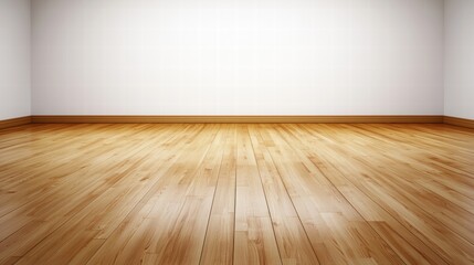 Simple Interior with Unadorned White Walls and Natural Wood Flooring in Bright Room Setting