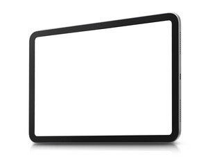 斜めを向いたタブレットPCの、画像合成用素材