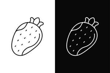 Thin Line Sweet Potato Icon. Clean Vegetable Illustration for Design Projects
