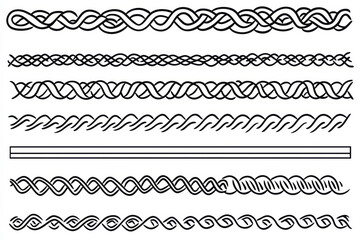 Decorative hand drawn vintage line patterns for design projects