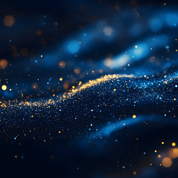 astract background dark blue with glitter 