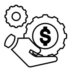 Financial Management Icon. Personal finance icon. Outline style


