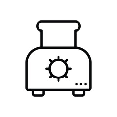 toaster icon line vector design illustration in trendy style