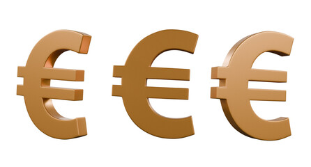 Euro sign isolated on white