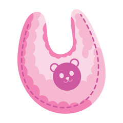 baby pink bib