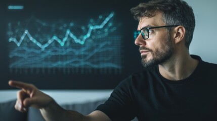 Augmented reality insights business analysis in modern workspace