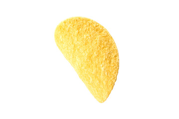 Potato chips isolated on white background