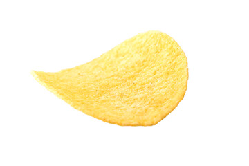 Potato chips isolated on white background