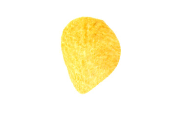 Potato chips isolated on white background