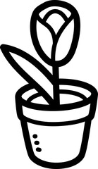 Garden doodle vector icon and illustration