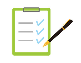 シンプルなクリップボードのイラスト　ファイル　バインダー