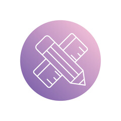 Ruler  icon isolated on a white background. Vector illustration.