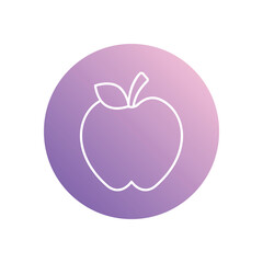 Apple icon isolated on a white background. Vector illustration.