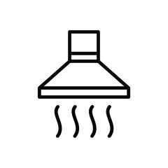Kitchen exhaust icon line vector design in trendy style