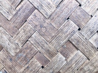 Aged bamboo weave for a natural rustic texture background. Seamless bamboo weave pattern