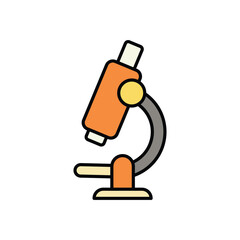 Microscope icon isolated on a white background. Vector illustration.