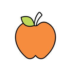 Apple icon isolated on a white background. Vector illustration.
