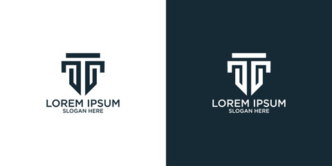 Abstract letter T shield logo design template. Premium nominal monogram business sign. Universal foundation vector icon.
