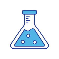 Flask icon isolated on a white background. Vector illustration.