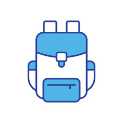 Backpack icon isolated on a white background. Vector illustration.