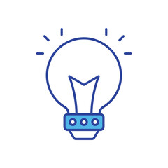 Lightbulb icon isolated on a white background. Vector illustration.
