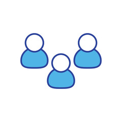 Group of People icon isolated on a white background. Vector illustration.