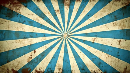 Vintage Sunburst Abstract Background Texture