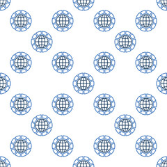 Multipolarity vector simple seamless pattern in outline style